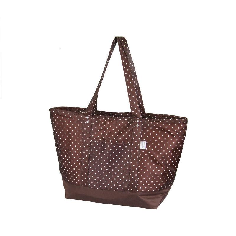 Large Insulated Cooler Shopping Tote, 52 x 18 x 30 cm, Brown Point