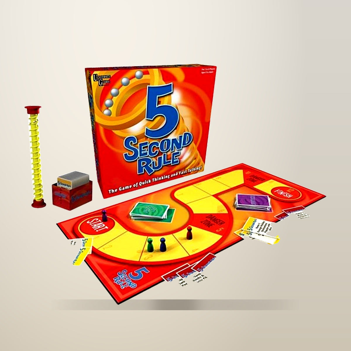 5 Second Rule Board Game, Multicoloured, on a plain cream background
