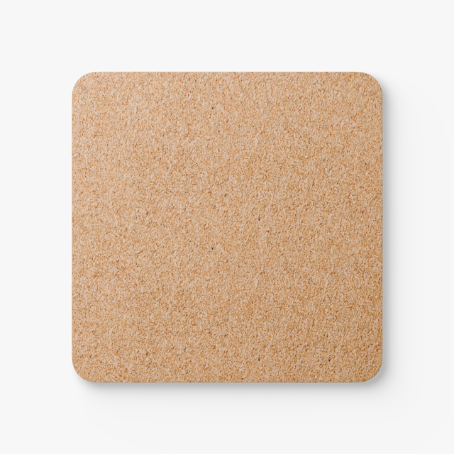 Personalised Cork Back Coaster Set, blank before printing 2