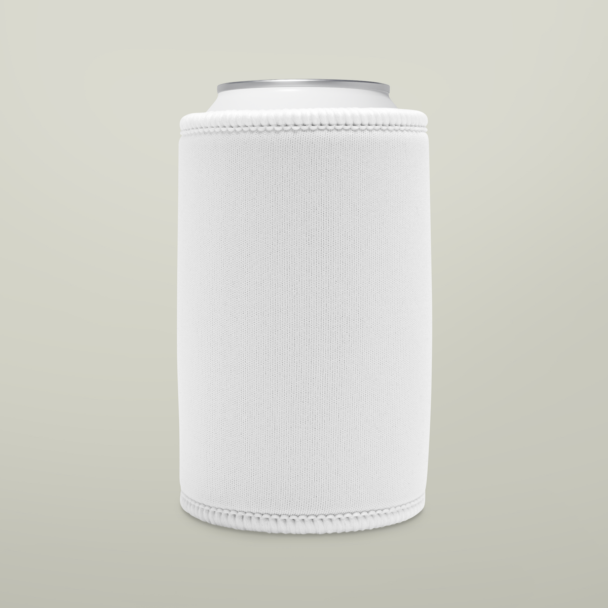 Personalised stubby cooler, blank before printing, front view
