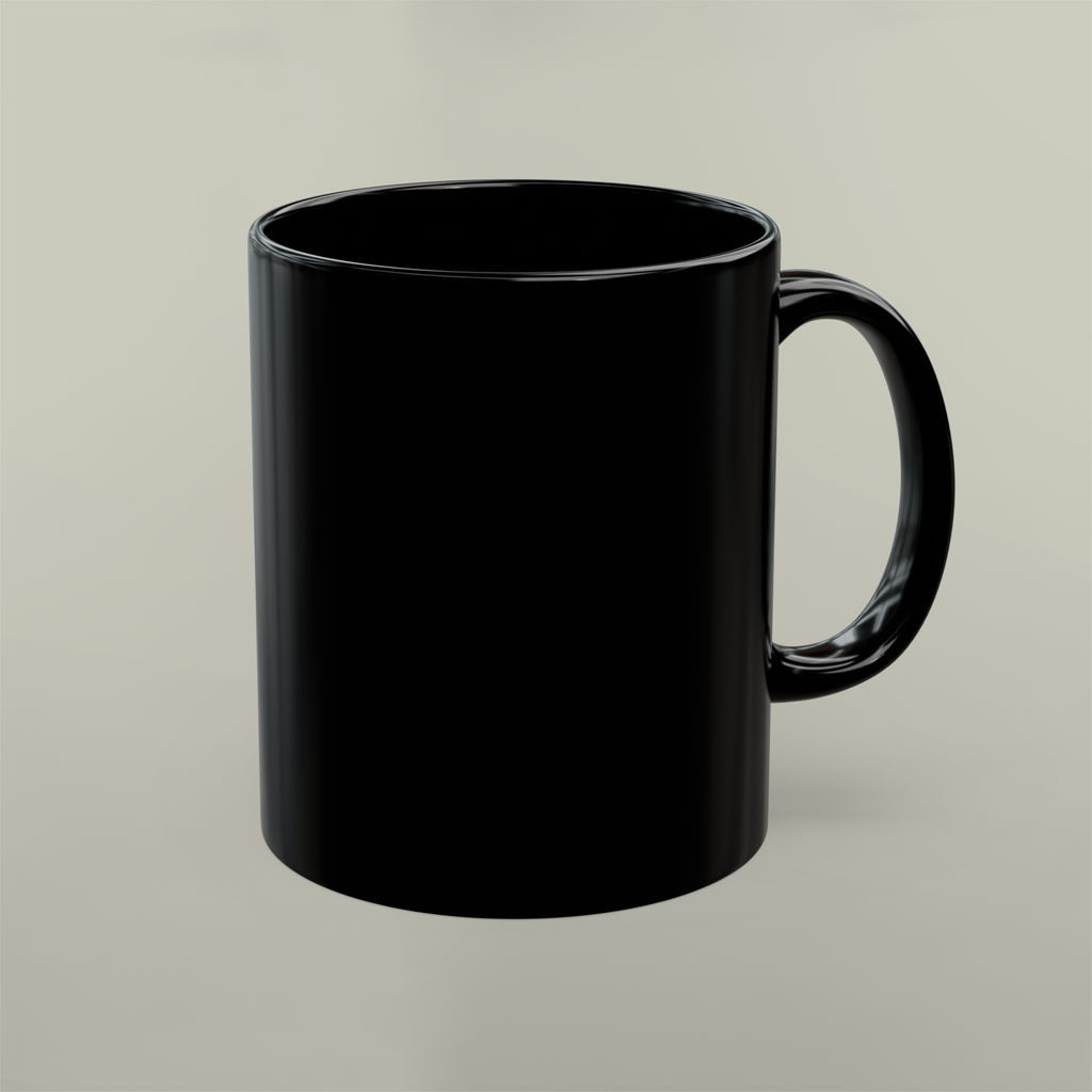 Personalised Black Mug, blank before printing