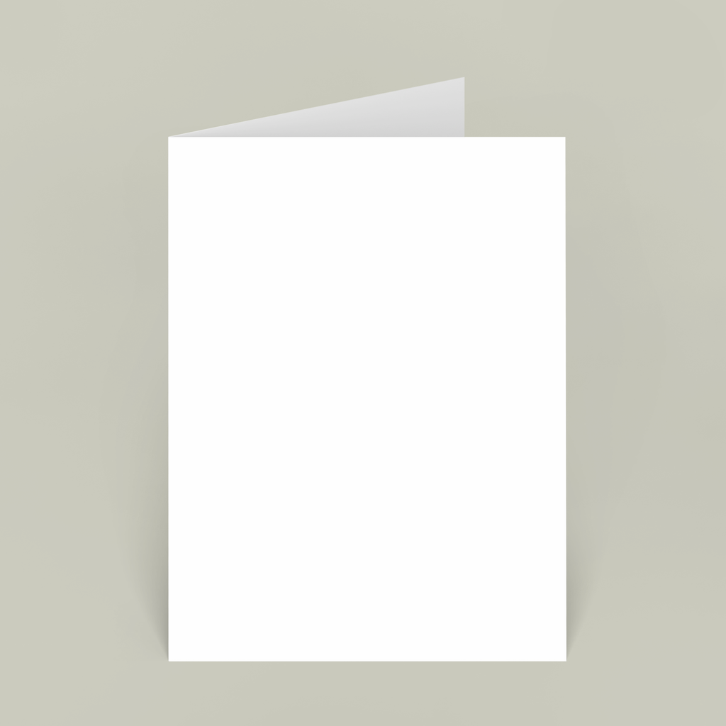 Personalised Folded Greeting Card, blank before printing