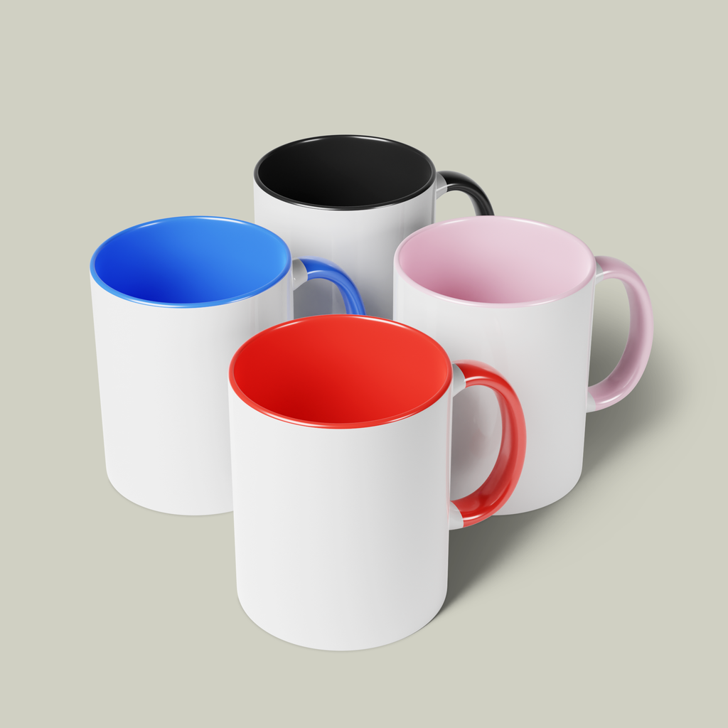 Personalised Two Tone Mug, blank before printing