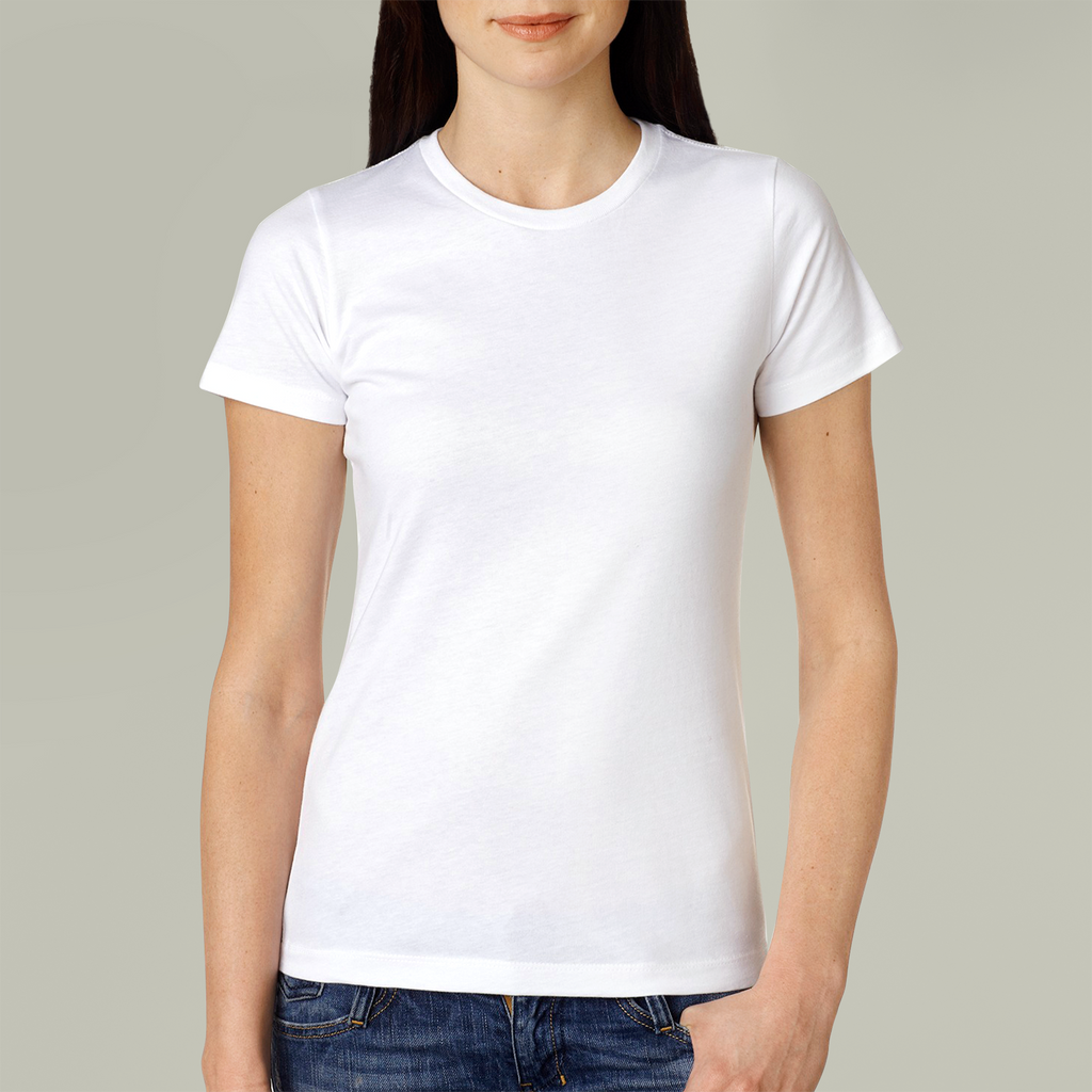 Personalised Women's Boyfriend Tee, blank before printing