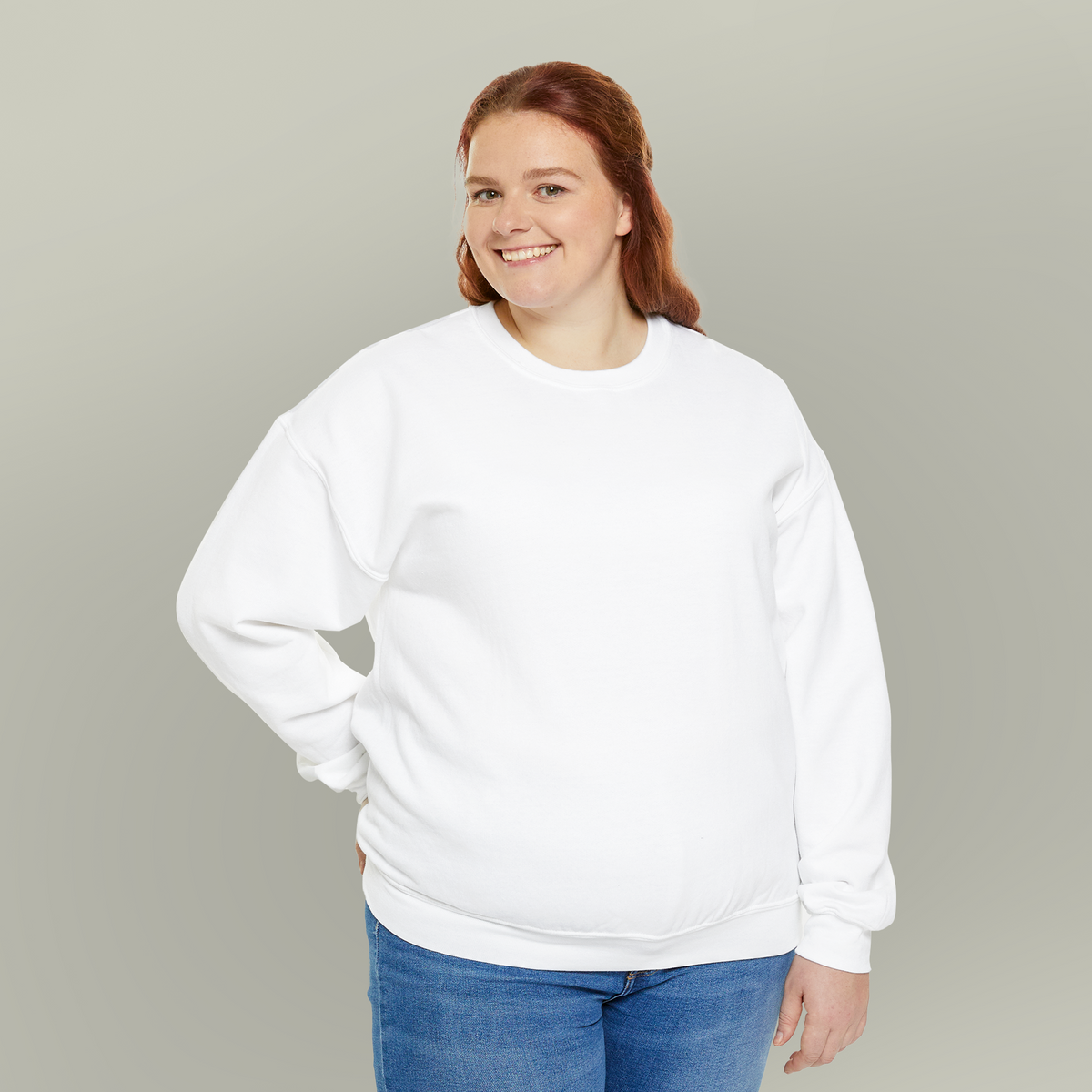 Personalised Crewneck Jumper, blank before printing