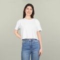 Personalised Women's Crop Tee, blank before printing