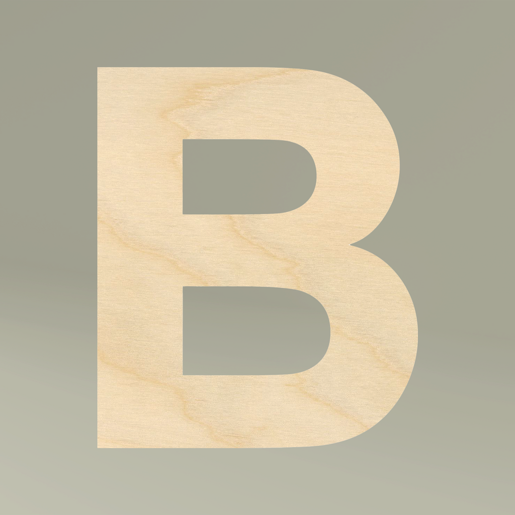 Personalised Freestanding Wooden Letter, blank before printing 3