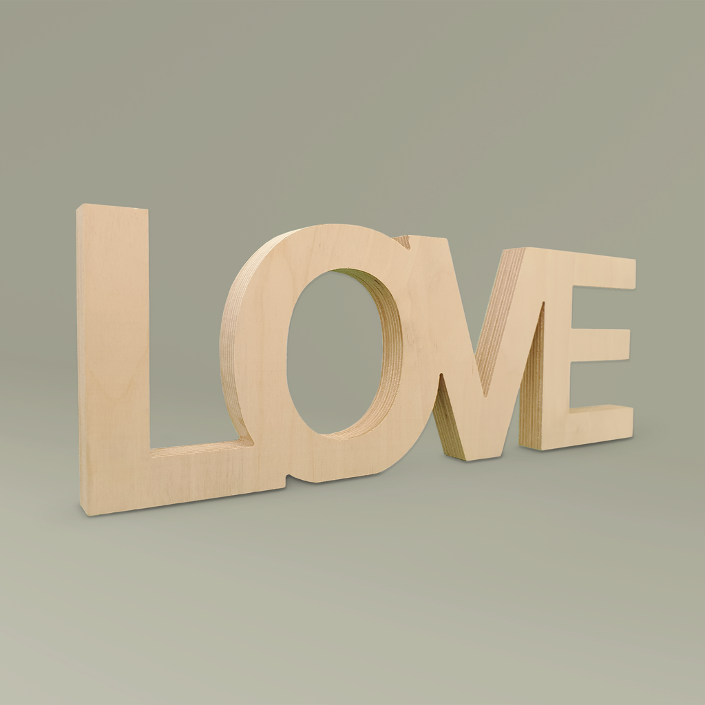 Personalised Freestanding Wooden Letter, blank before printing