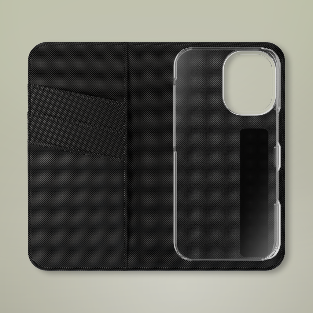 Personalised Flip Wallet Phone Case, blank before printing 3