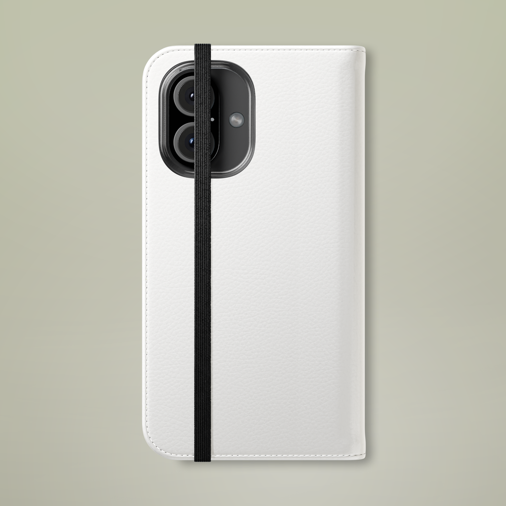 Personalised Flip Wallet Phone Case, blank before printing