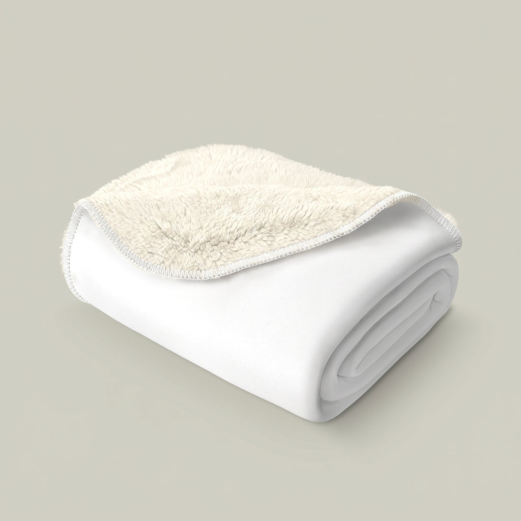 Personalised Sherpa Fleece Blanket, blank before printing