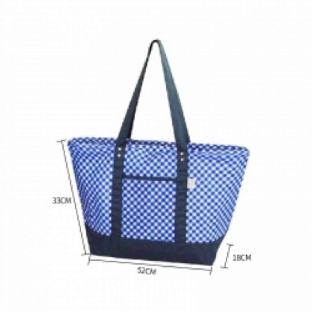 Large Insulated Cooler Shopping Tote, 52 x 18 x 30 cm