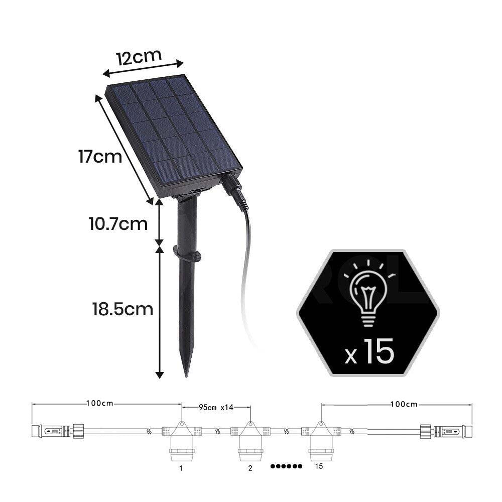 solar christmas string lights