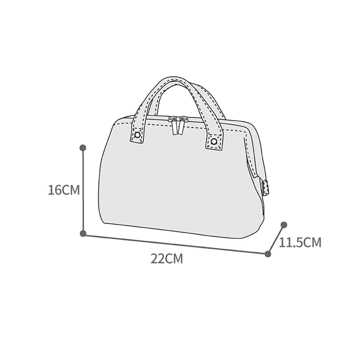 Insulated Lunch Cooler Case, 22 x 11.5 x 16 cm