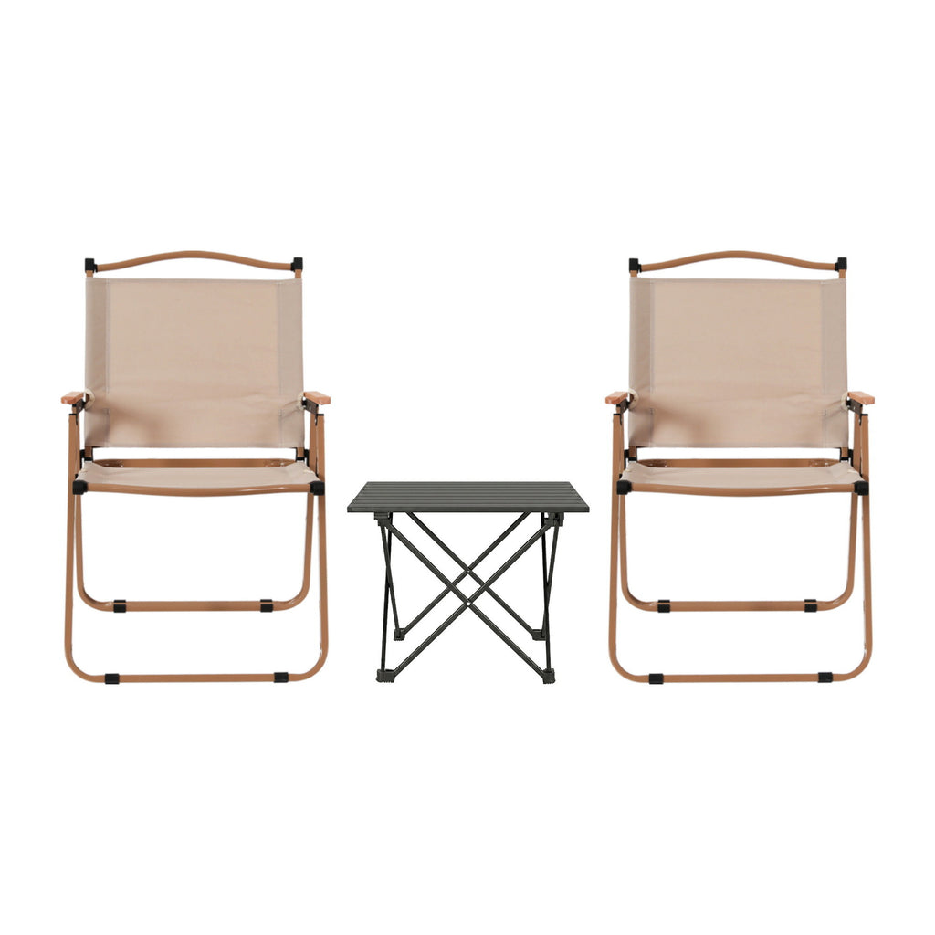 Weisshorn 3pc Camping Table Chair Set Outdoor Folding Aluminium