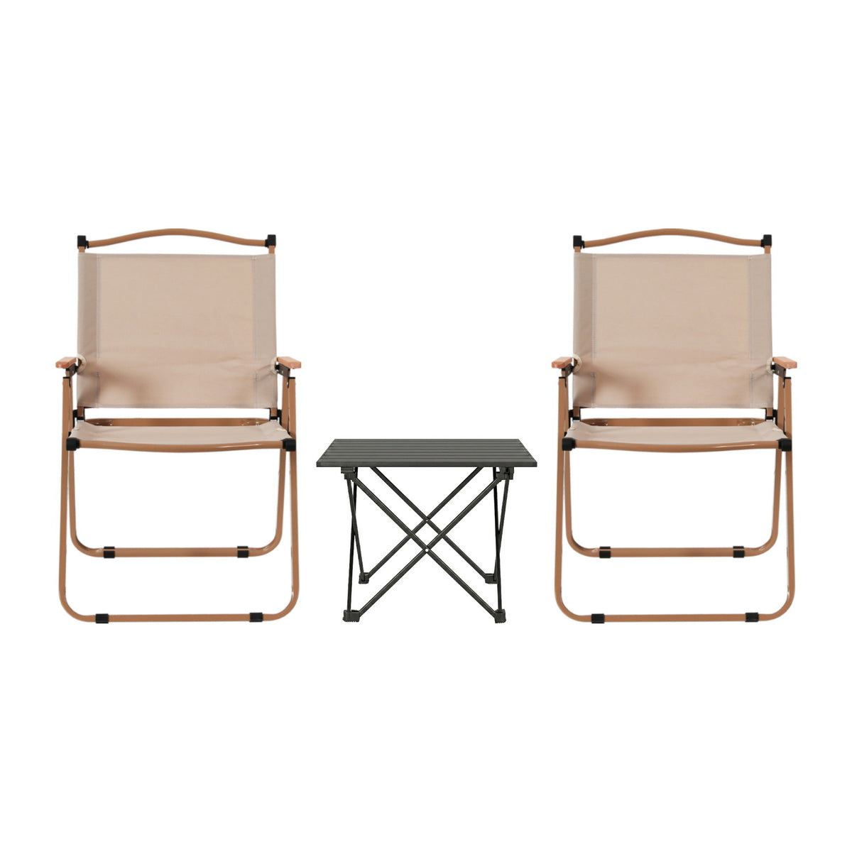 Weisshorn 3pc Camping Table Chair Set Outdoor Folding Aluminium