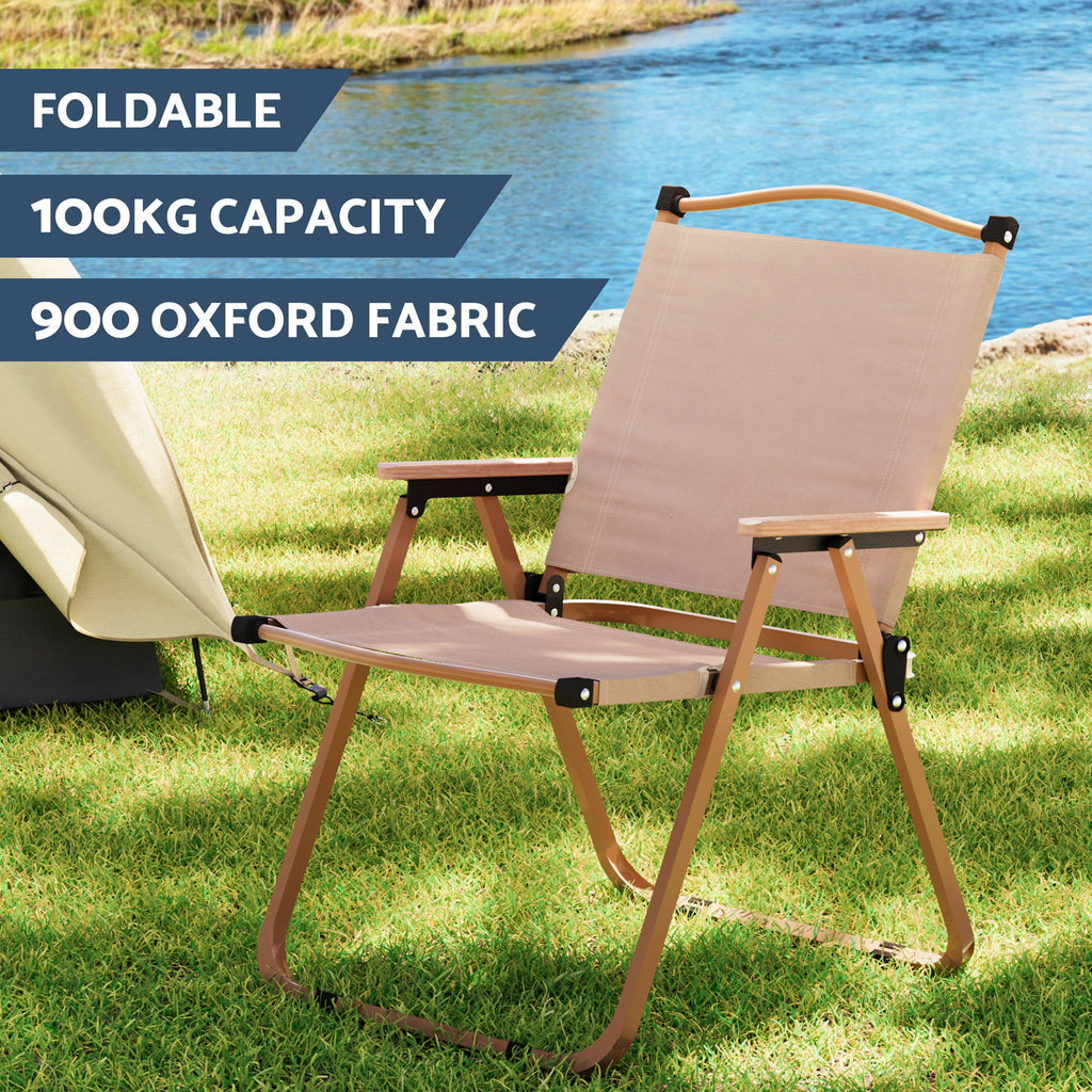 Weisshorn 3pc Camping Table Chair Set Outdoor Folding Aluminium