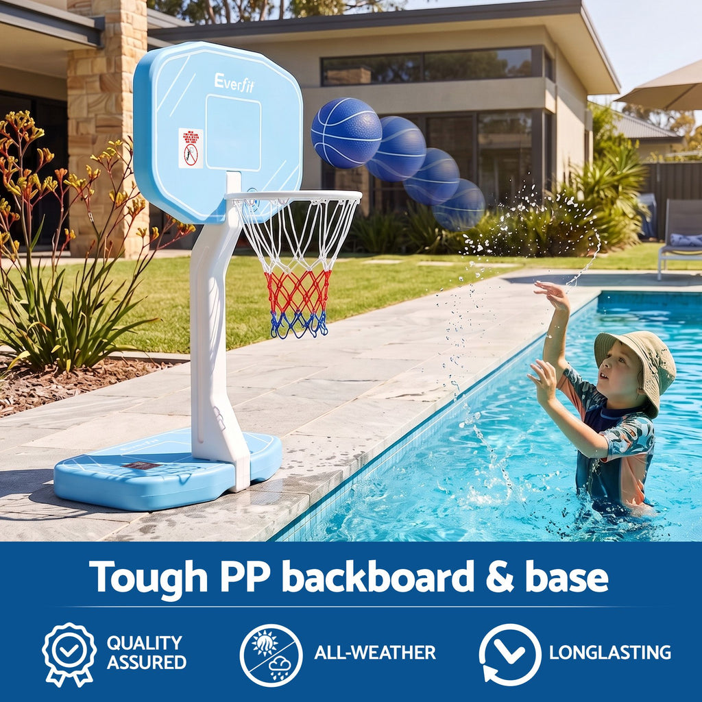 Everfit 2 in 1 Pool Basketball Hoop Volleyball Net Set Water Sports