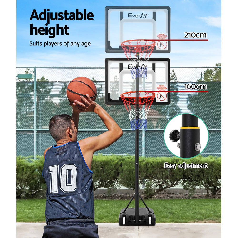 Everfit 2.1M Basketball Hoop Stand System Adjustable Portable Pro