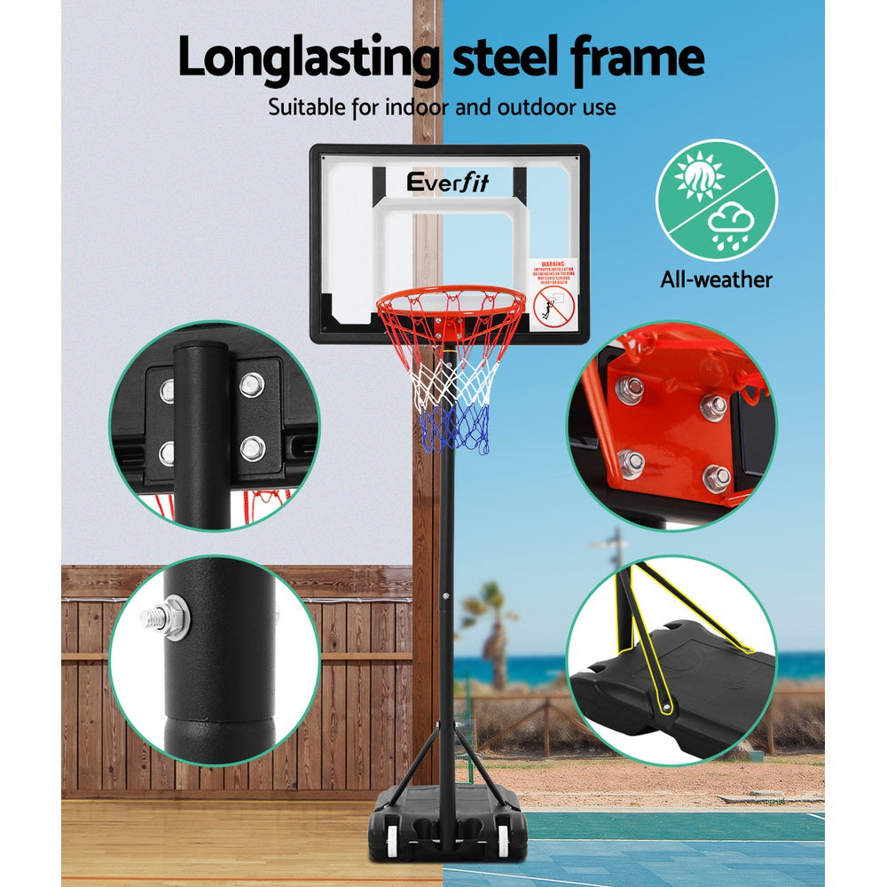 Everfit 2.1M Basketball Hoop Stand System Adjustable Portable Pro