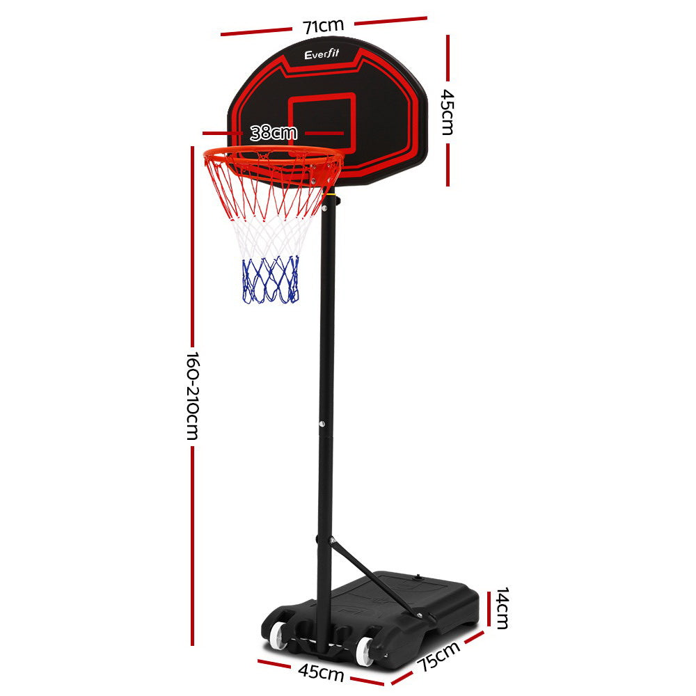 Everfit 2.1M Basketball Hoop Stand System Adjustable Portable Pro