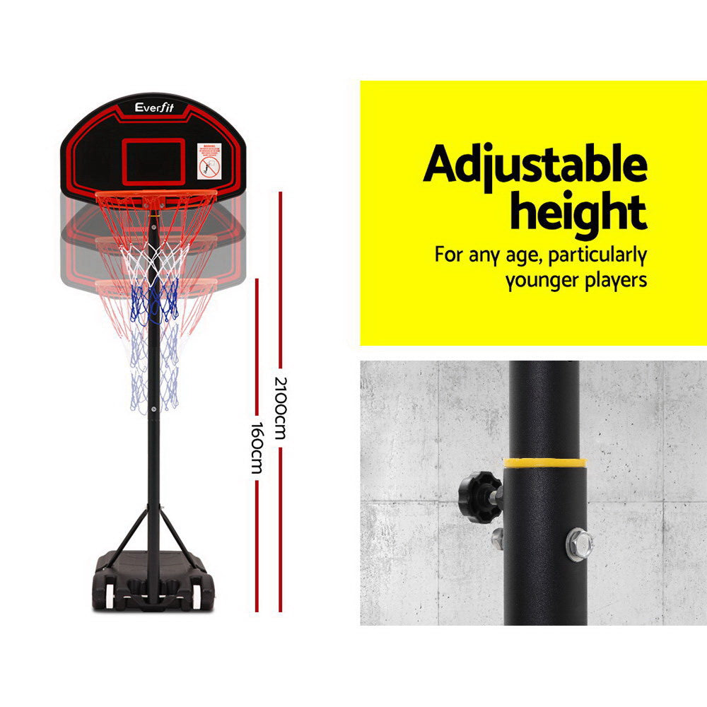 Everfit 2.1M Basketball Hoop Stand System Adjustable Portable Pro