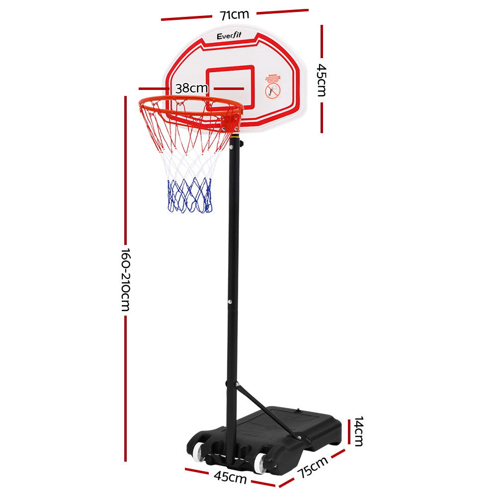 Everfit 2.1M Basketball Hoop Stand System Adjustable Portable Pro