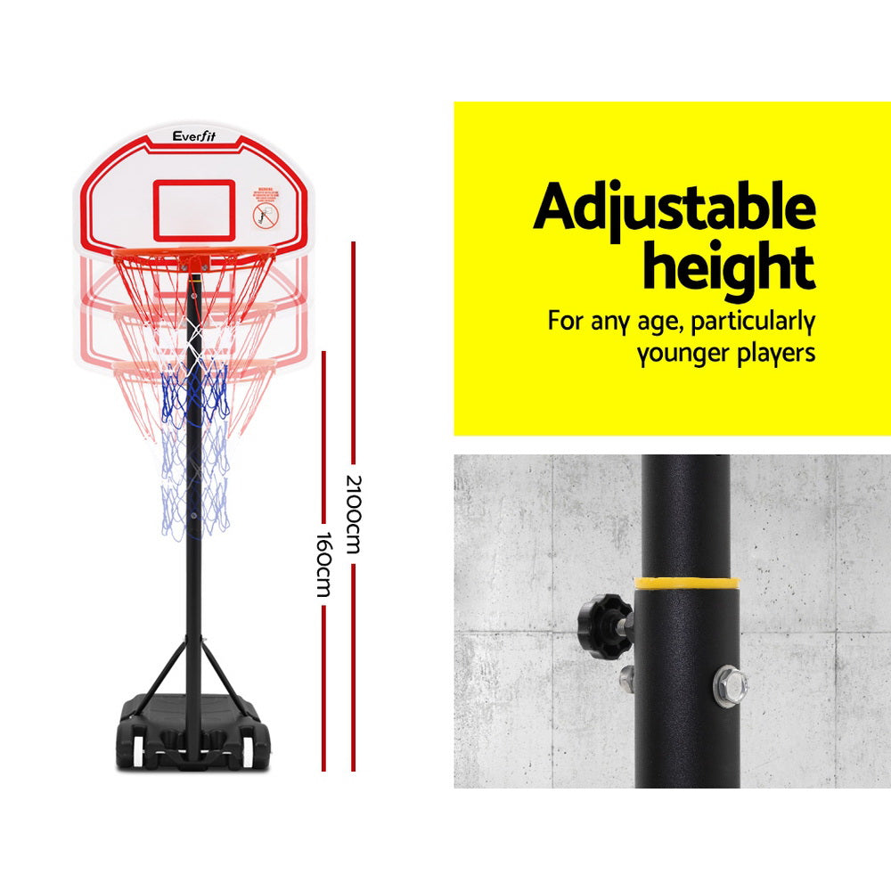 Everfit 2.1M Basketball Hoop Stand System Adjustable Portable Pro