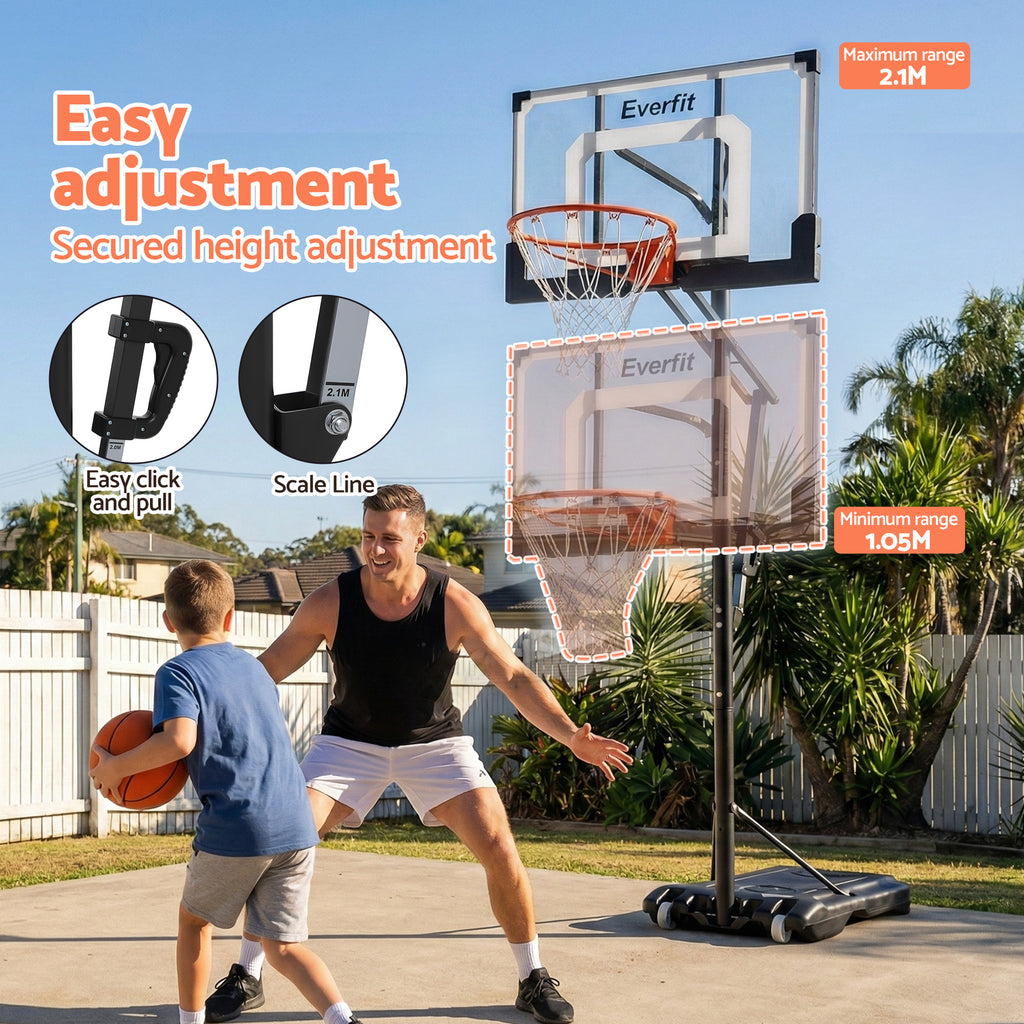 Everfit Portable Basketball Hoop Adjustable Pool Goal System Backyard