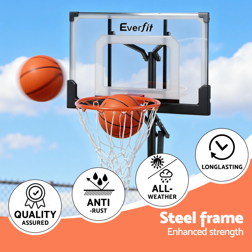 Everfit Portable Basketball Hoop Adjustable Pool Goal System Backyard