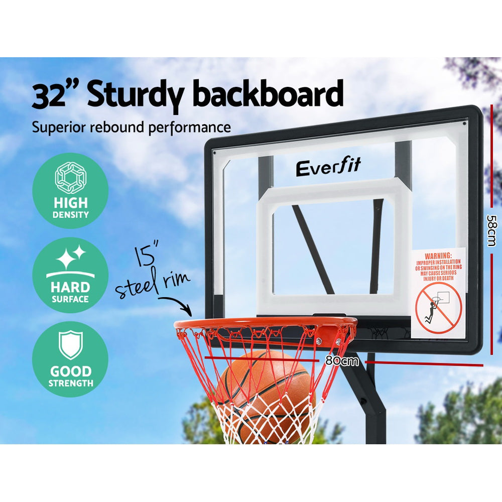 Everfit 2.6M Basketball Hoop Stand System Adjustable Portable Pro