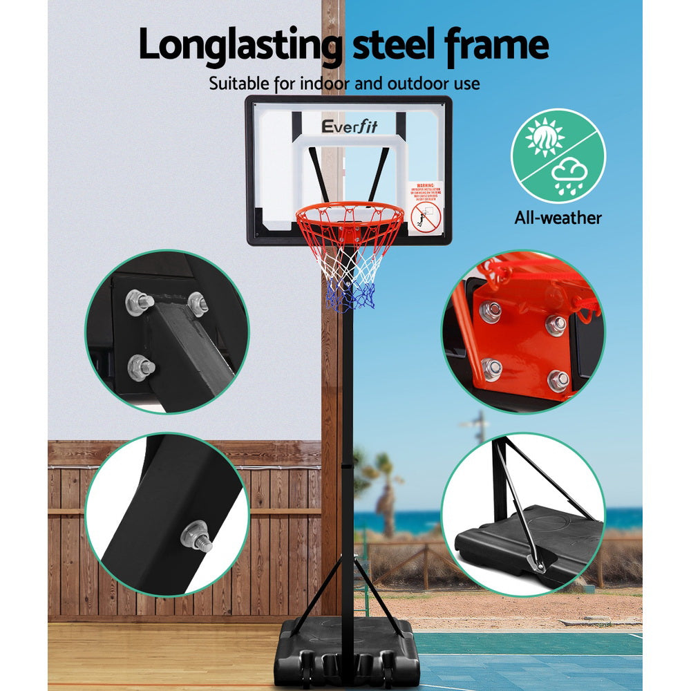 Everfit 2.6M Basketball Hoop Stand System Adjustable Portable Pro