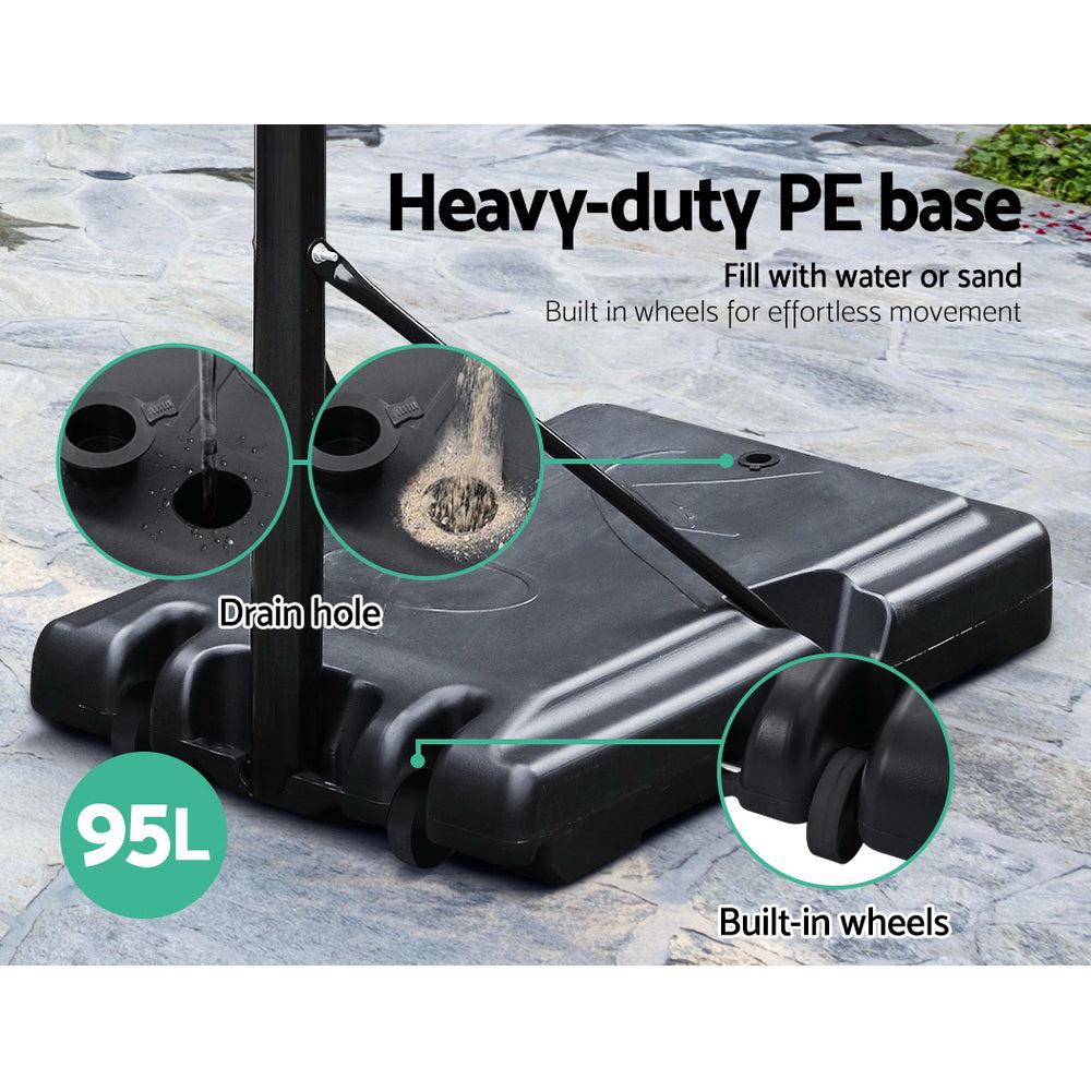 Everfit 2.6M Basketball Hoop Stand System Adjustable Portable Pro