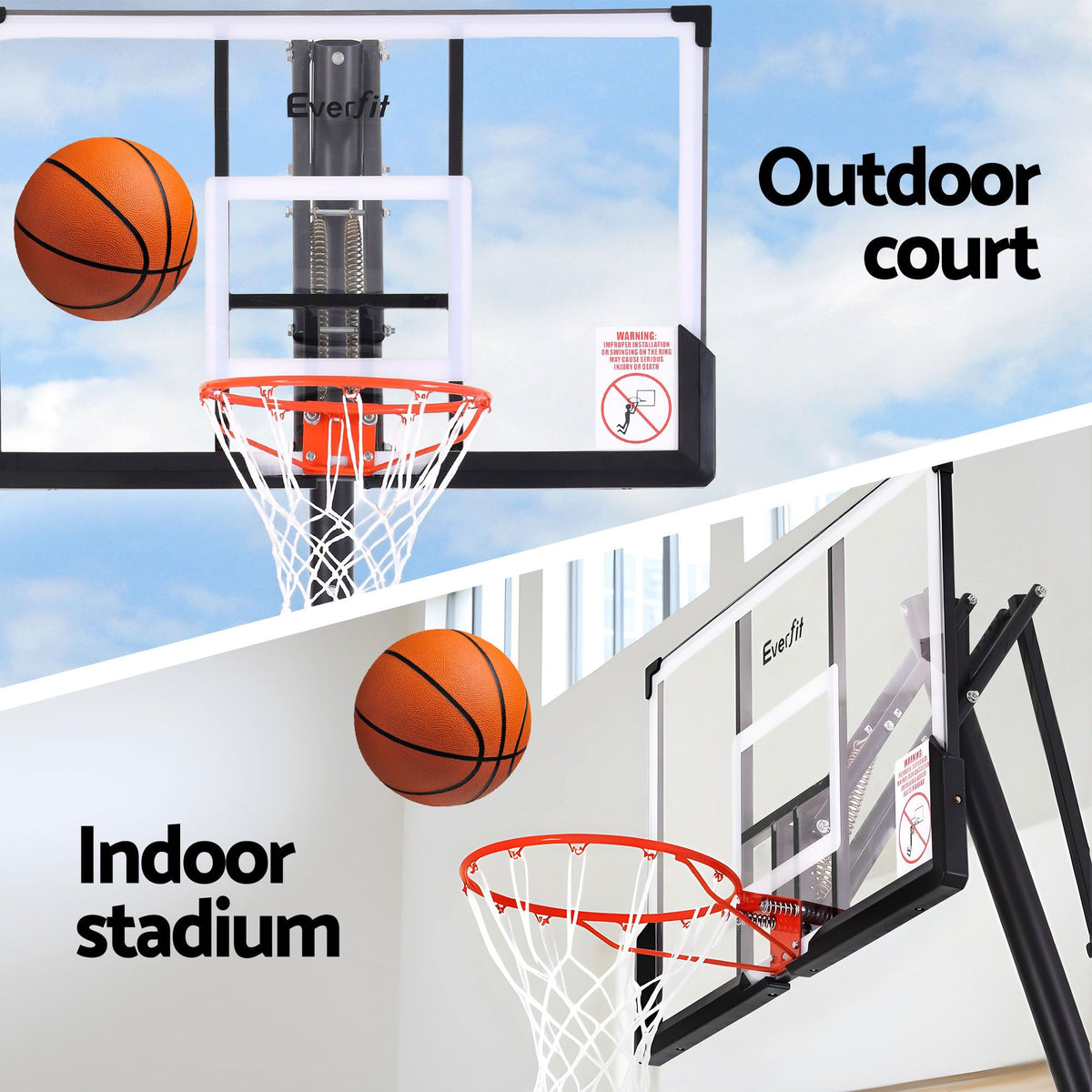 Everfit 3.05M Basketball Hoop Stand System Portable Height Adjustable