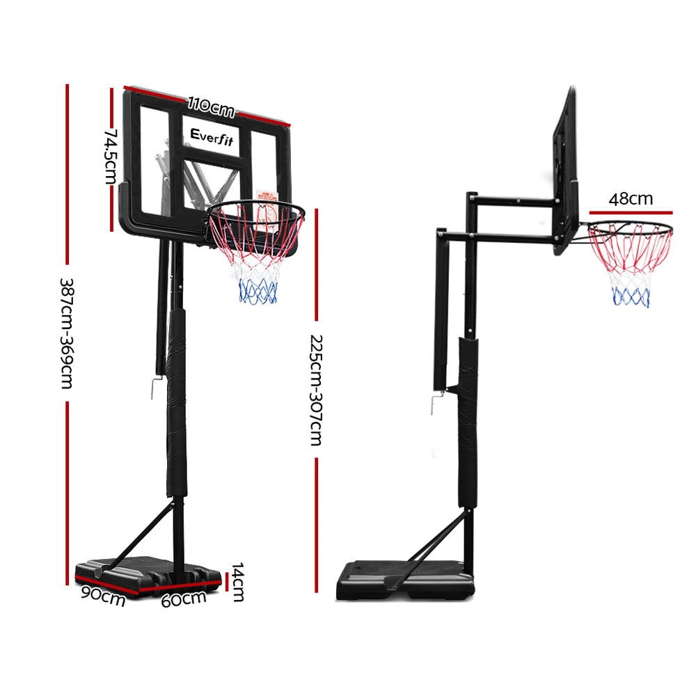 Everfit 3.05M Basketball Hoop Stand System Adjustable Height Portable