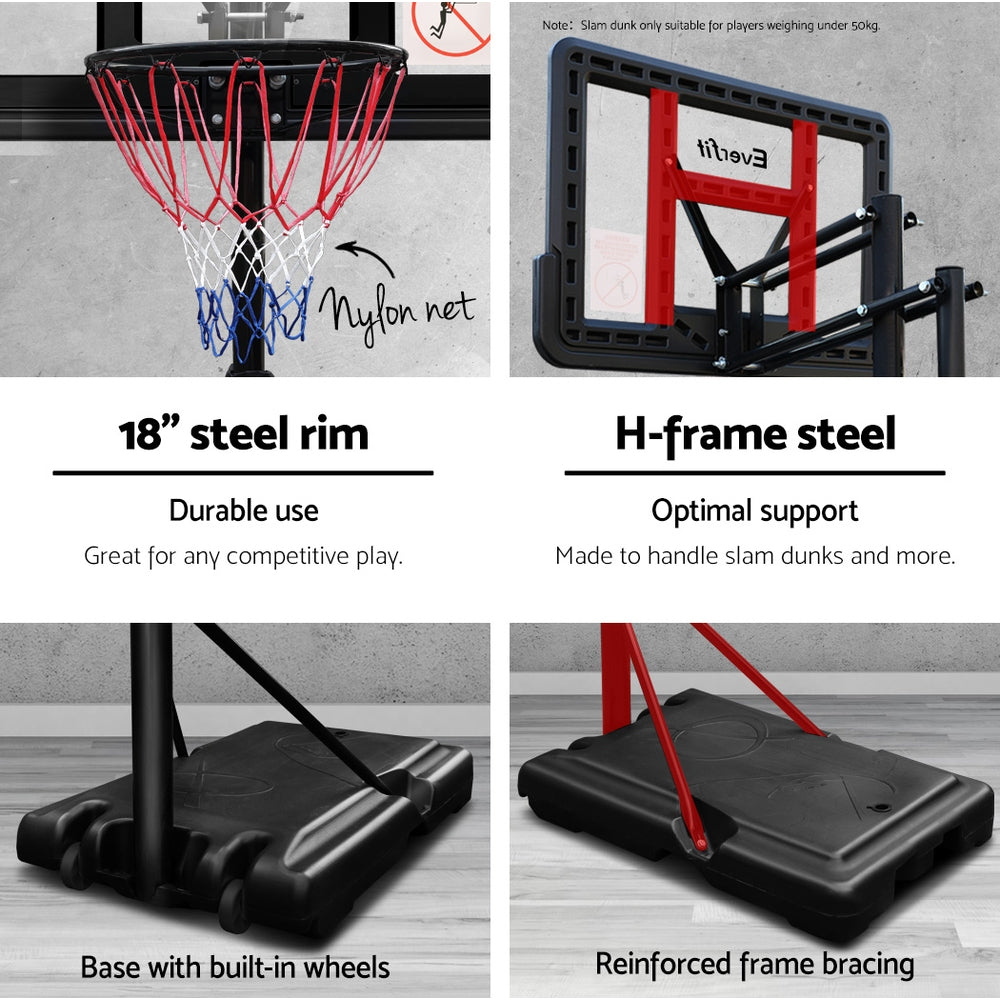 Everfit 3.05M Basketball Hoop Stand System Adjustable Height Portable