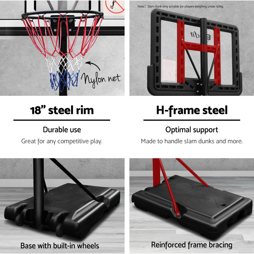 Everfit 3.05M Basketball Hoop Stand System Adjustable Height Portable