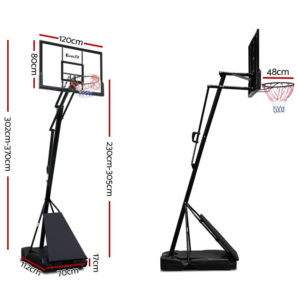 Everfit 3.05M Basketball Hoop Stand System Adjustable Height Portable