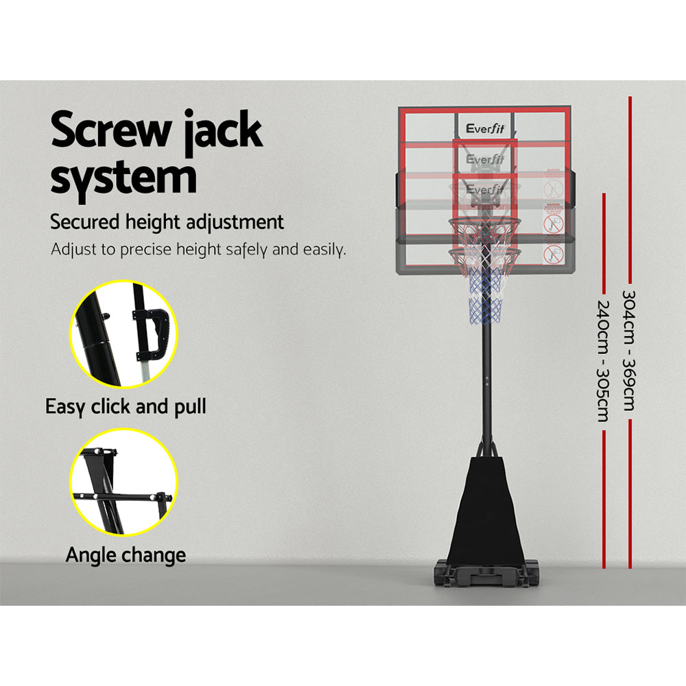 Everfit 3.05M Basketball Hoop Stand System Adjustable Height Portable