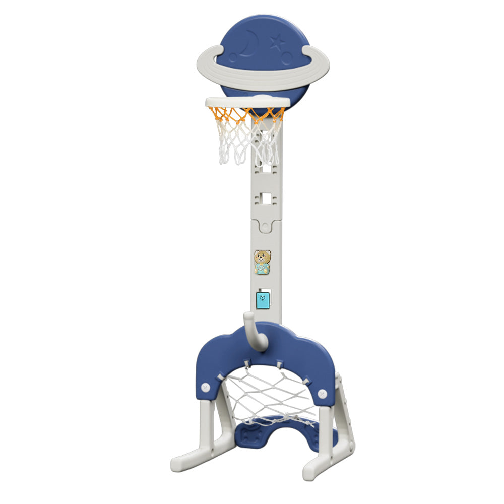 Keezi Kids Basketball Hoop Stand Adjustable 6-in-1 Sports Center Toys