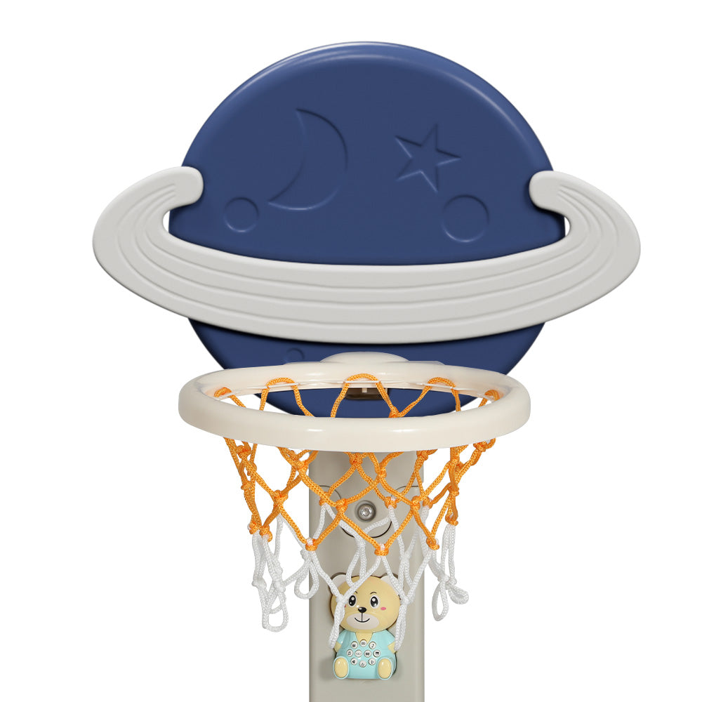 Keezi Kids Basketball Hoop Stand Adjustable 6-in-1 Sports Center Toys