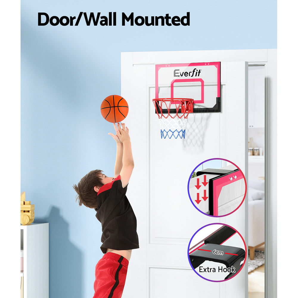 Everfit 23" Mini Basketball Hoop Backboard Door Wall Mounted Sports