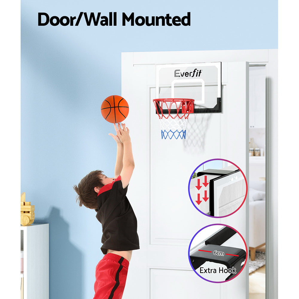 Everfit 23" Mini Basketball Hoop Backboard Door Wall Mounted Sports
