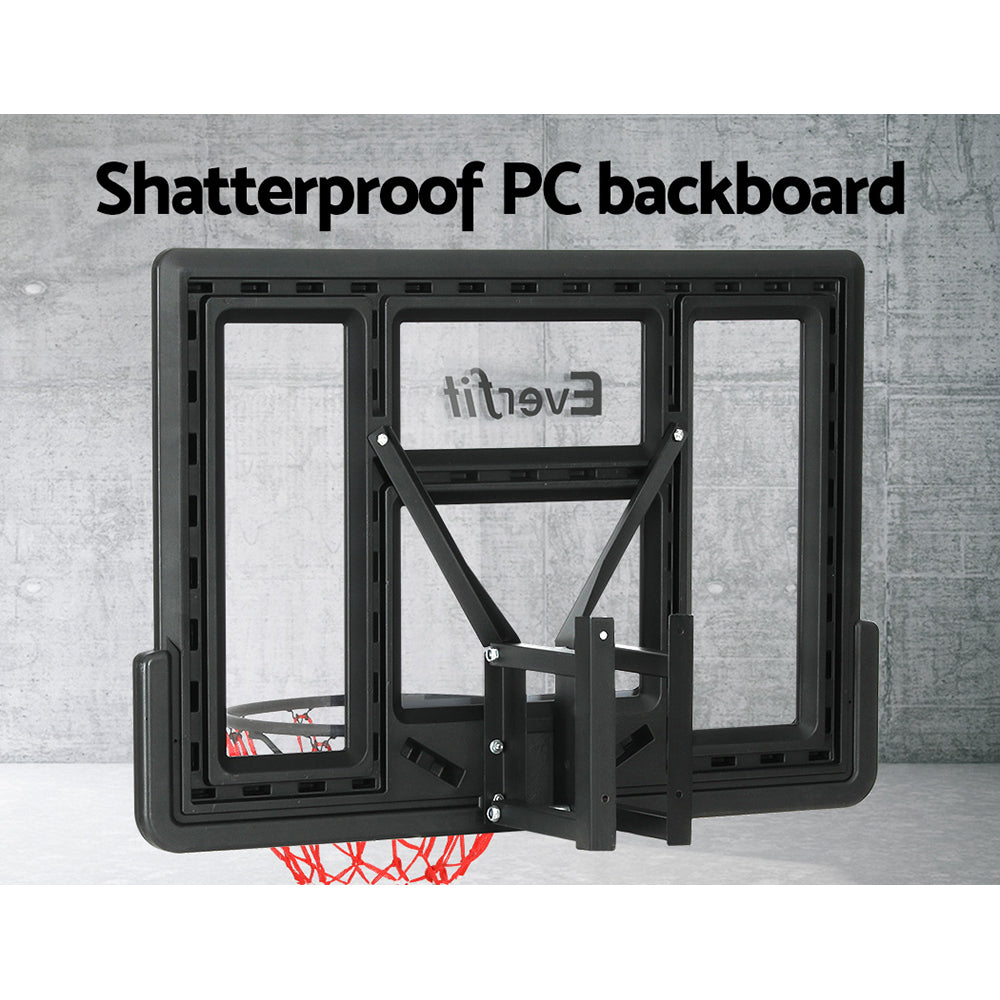 Everfit 45 Inch Basketball Hoop, Wall Mounted, Black, on a white background, photo 5 of 6