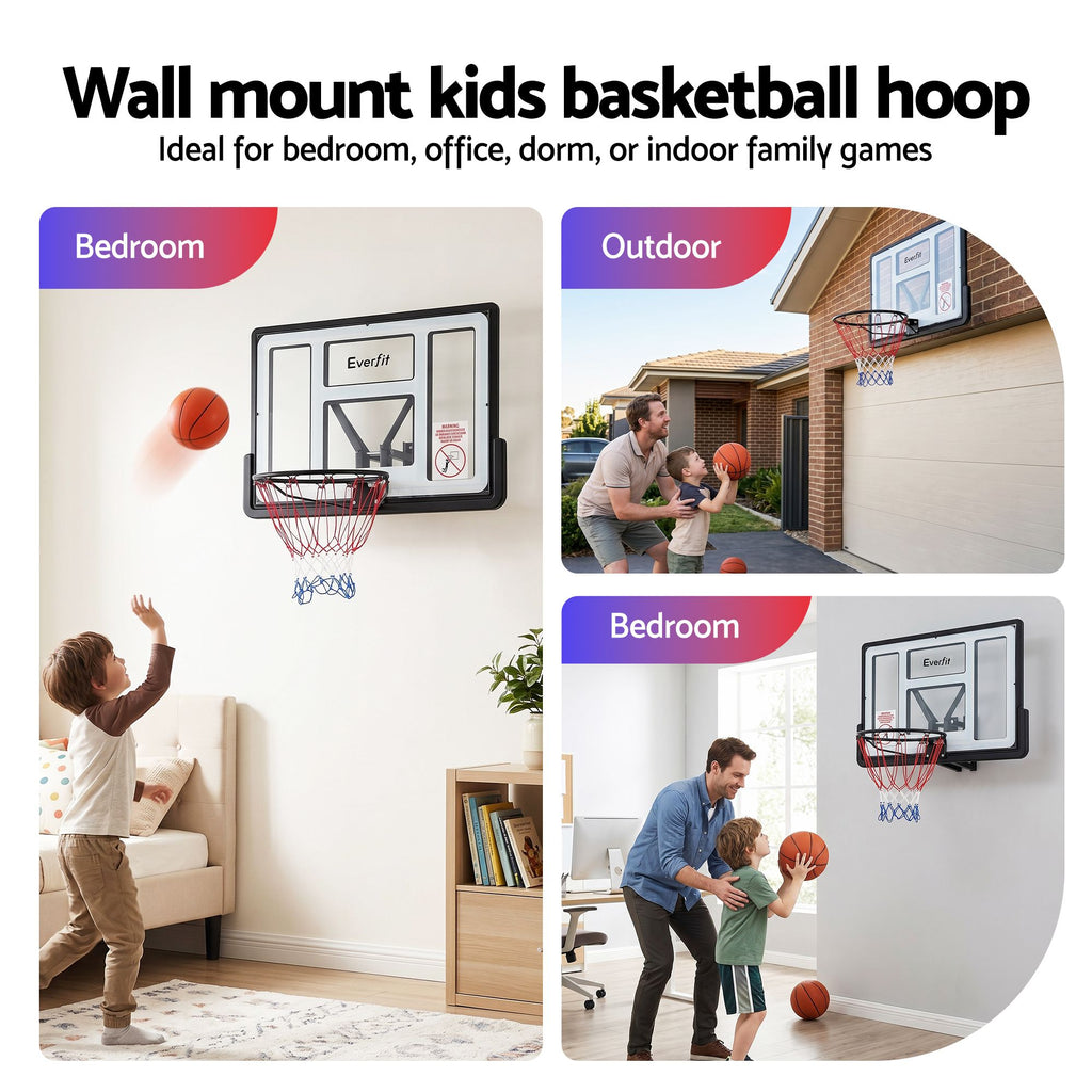 Everfit 43-Inch Wall Mount Kids Basketball Hoop Backboard Outdoor