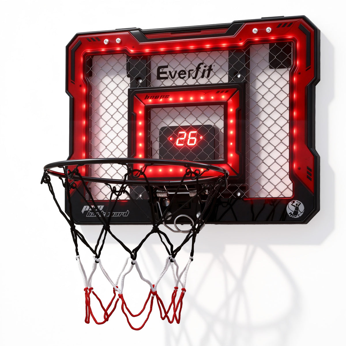 Everfit Mini Basketball Hoop Over Door Indoor LED Scoreboard Kids Set