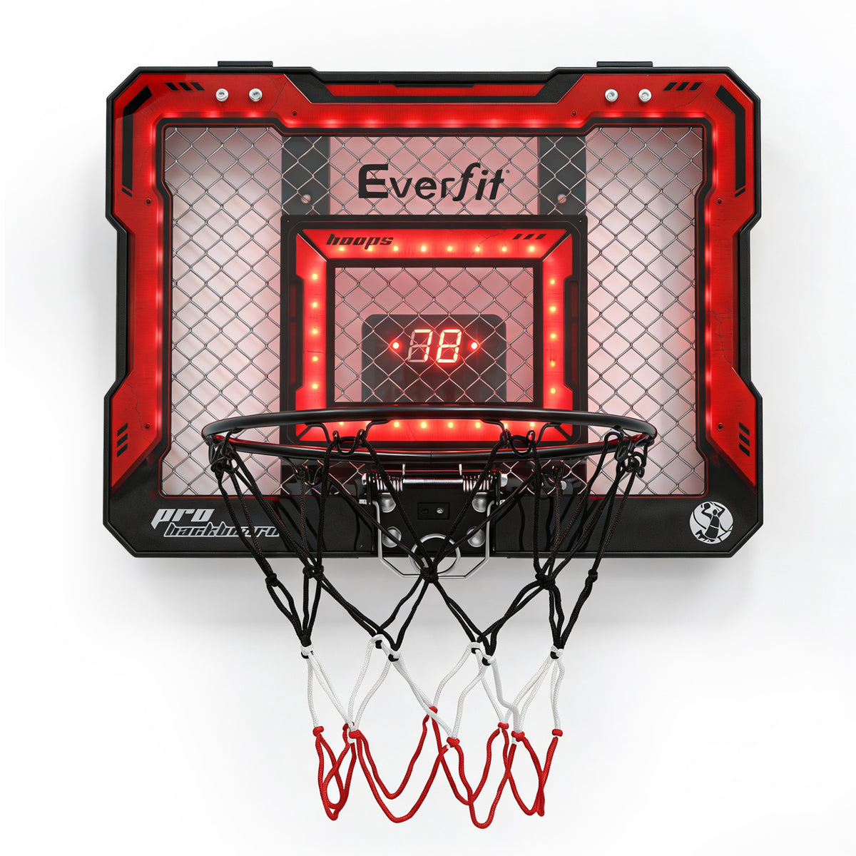 Everfit Mini Basketball Hoop Over Door Indoor LED Scoreboard Kids Set