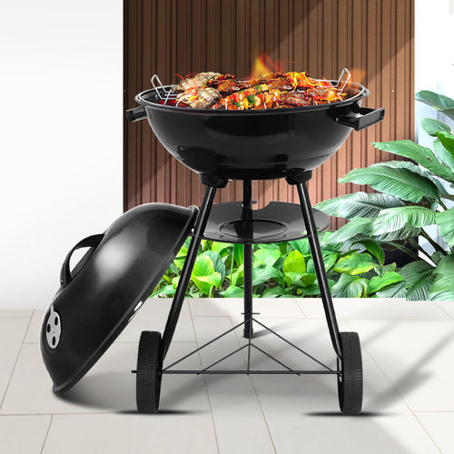 Grillz Charcoal BBQ and Smoker, shown in a real setting