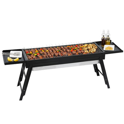 Grillz Charcoal BBQ Grill Smoker Portable Barbecue Outdoor Foldable Camping