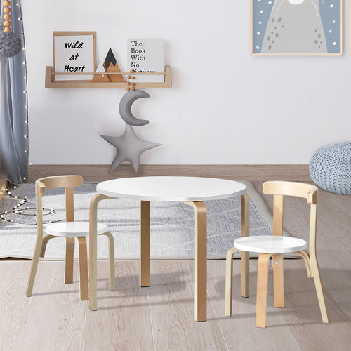 Keezi Kids Table and Chairs, 3 Piece, shown in a real setting